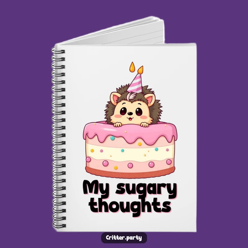 Funny Hedgehog Notebook: Curious Hedgehog in Cake, Journaling with Surprise