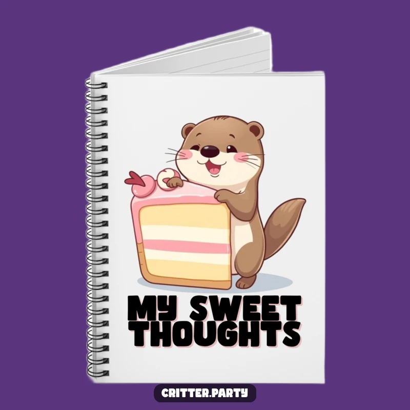 Funny Otter Cake Dance Notebook: Jot Down Ideas with a Hilarious Otter's Celebration