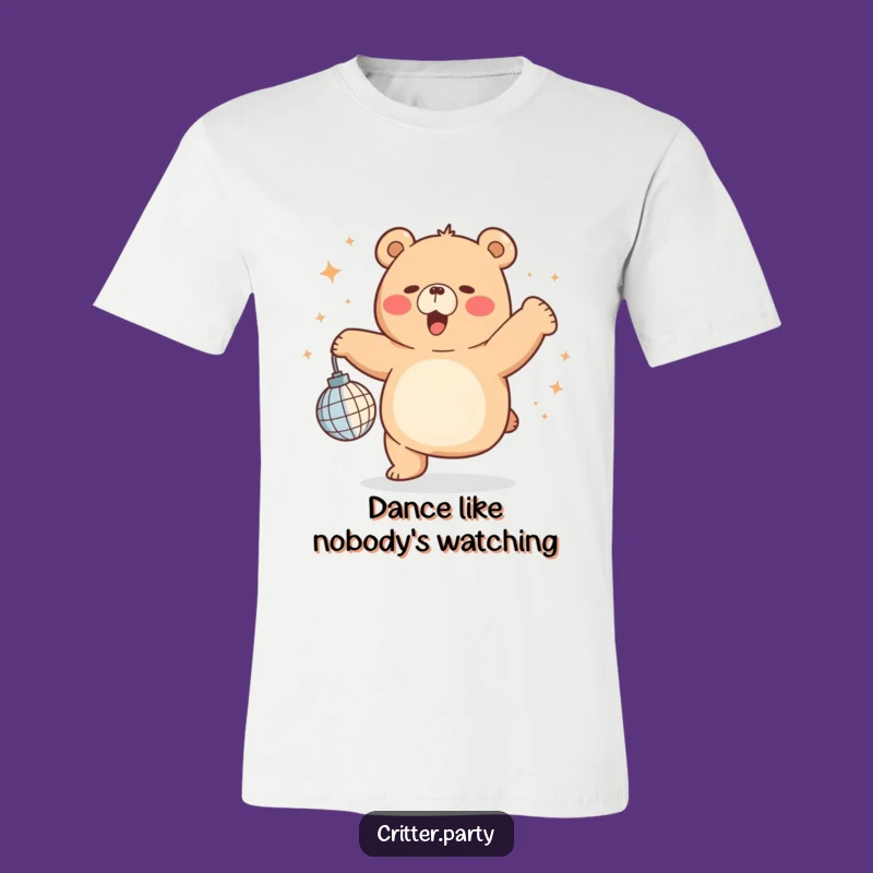 Funny Chubby Bear Disco T-Shirt: Unleash Your Inner Dancer Tonight