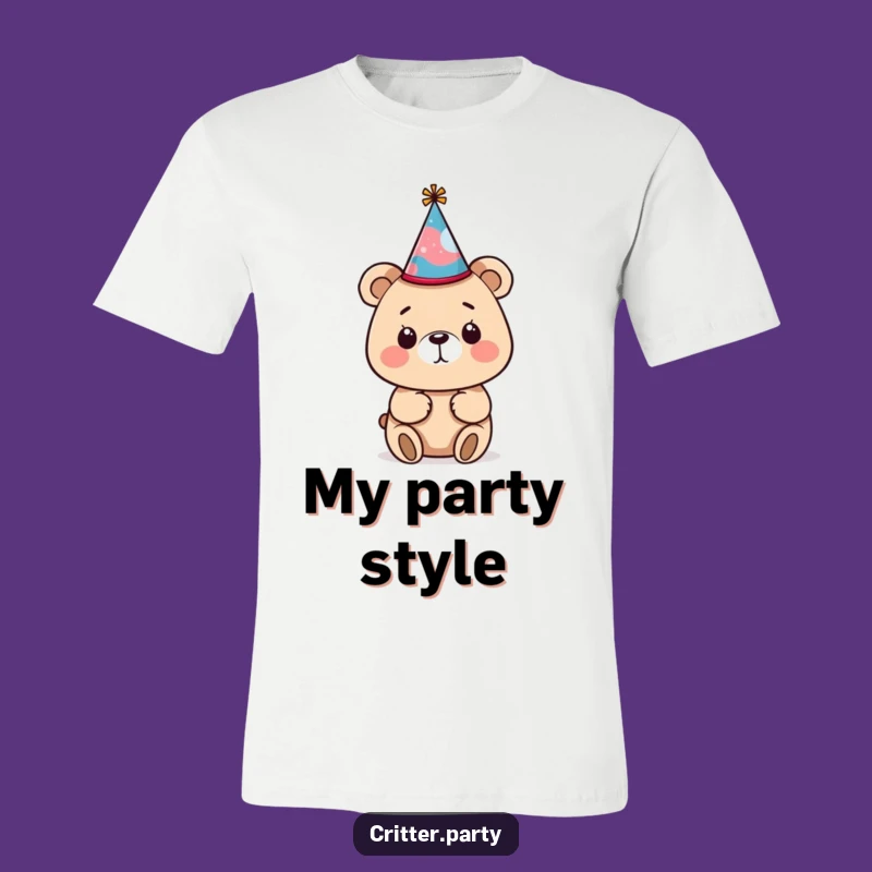 Funny Curious Bear Party Hat T-Shirt: The Ultimate Hilarious Outfit for Celebrations