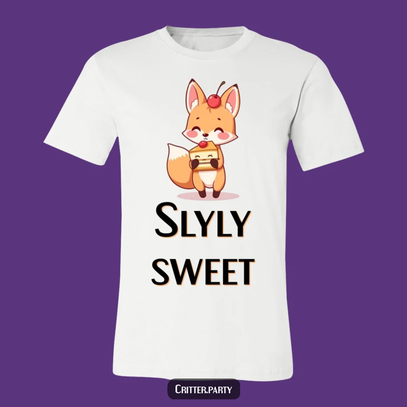 Funny Fox Cake Slice T-Shirt: Hilarious Treat Design for Playful Personalities
