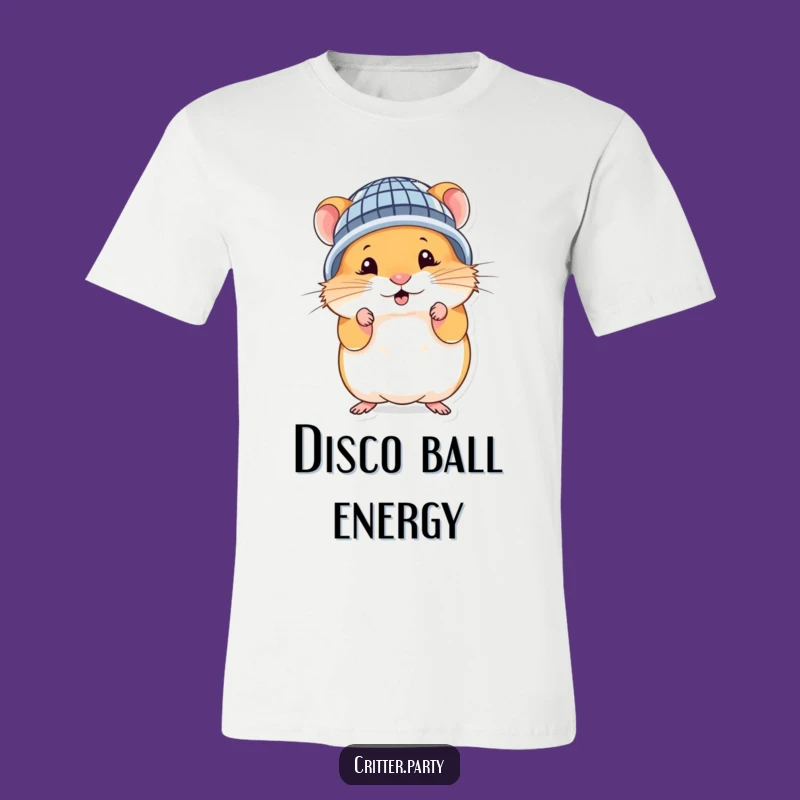 Funny Hamster Disco Ball T-Shirt: Cute Silly Character Tee Gift