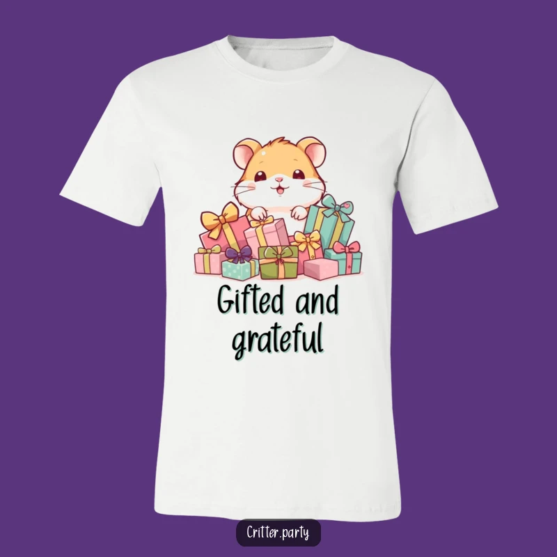 Funny Hamster Gift Pile T-Shirt: Cute and Playful Tee