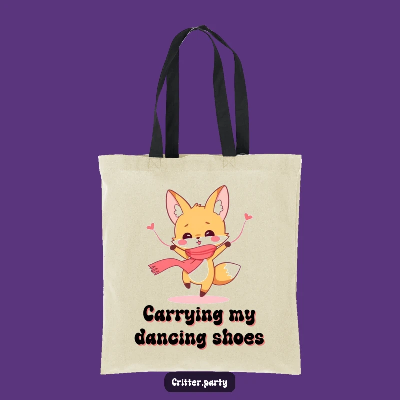 Funny Dancing Fox Tote Bag: Cute Streamer Scarf Fox, Your Perfect Funny Gift Shopping Companion!
