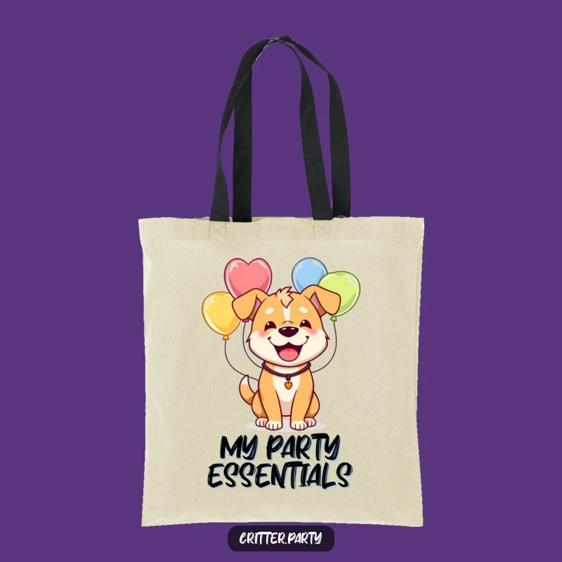 Funny Dog Balloon Tote Bag: Happy Pup, Perfect Gift for Dog Owners