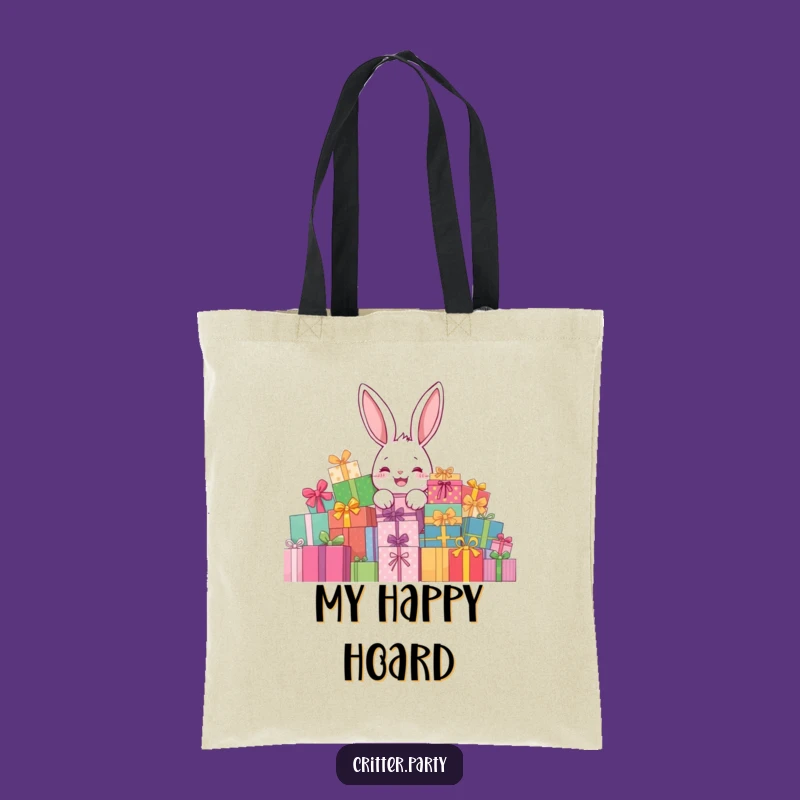 Funny Rabbit Present Tote Bag: Festive Surprise Accessory, Perfect Funny Gift